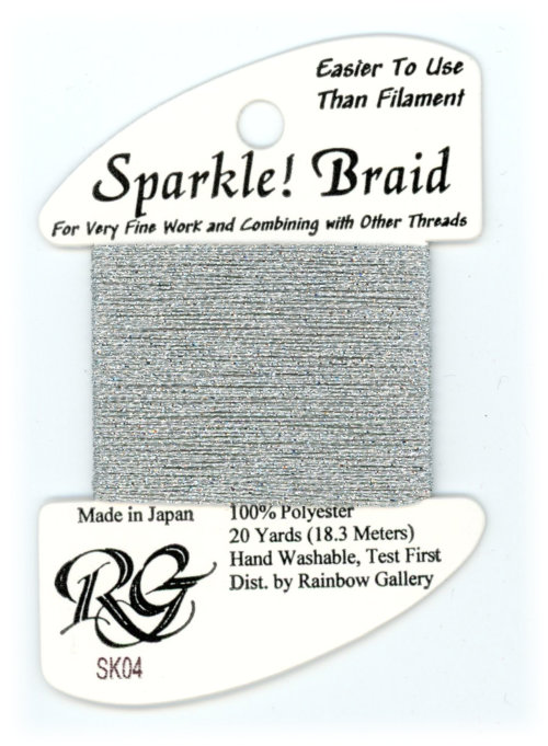 Rainbow Gallery Sparkle Braid / Silver SK04