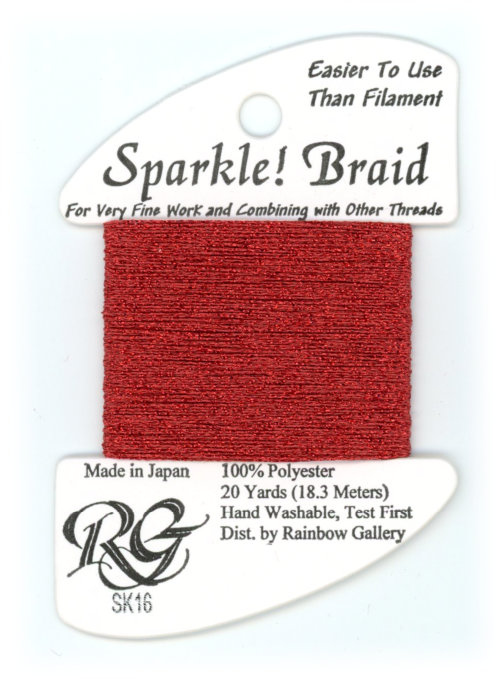 Rainbow Gallery Sparkle Braid / Red SK16