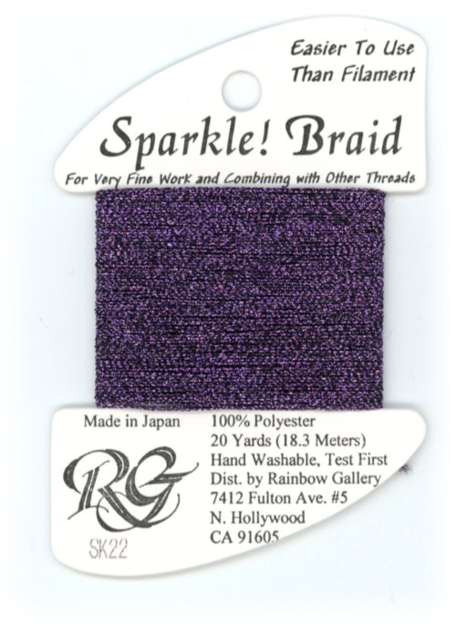 Rainbow Gallery Sparkle Braid / Dark Purple SK22