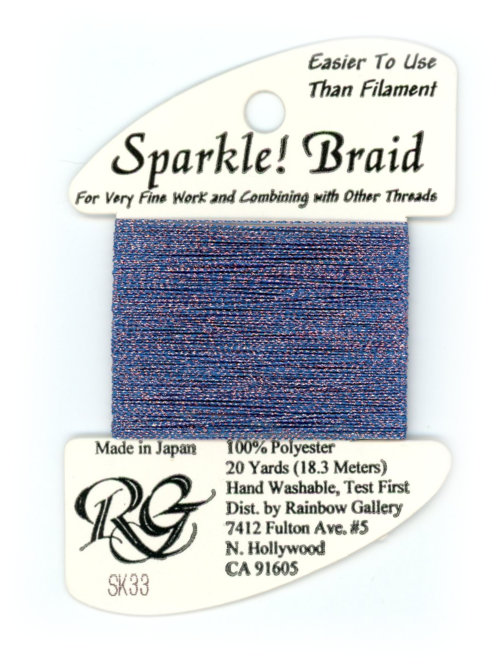 Rainbow Gallery Sparkle Braid / Blue Violet SK33