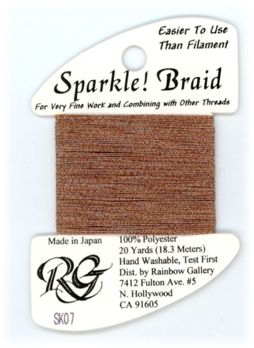 Rainbow Gallery Sparkle Braid / Copper SK07