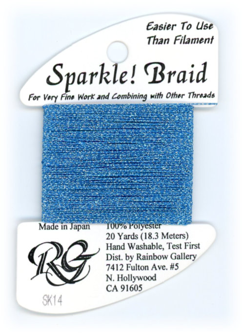 Rainbow Gallery Sparkle Braid / Medium Blue SK14