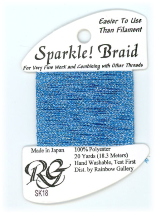Rainbow Gallery Sparkle Braid / Silver Blue SK18