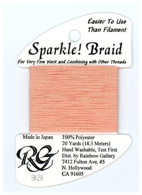 Rainbow Gallery Sparkle Braid / Shimmer Peach SK29