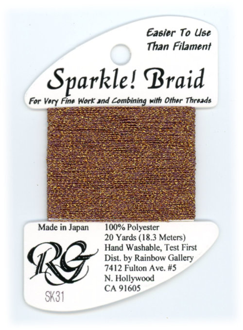 Rainbow Gallery Sparkle Braid / Golden Violet SK31