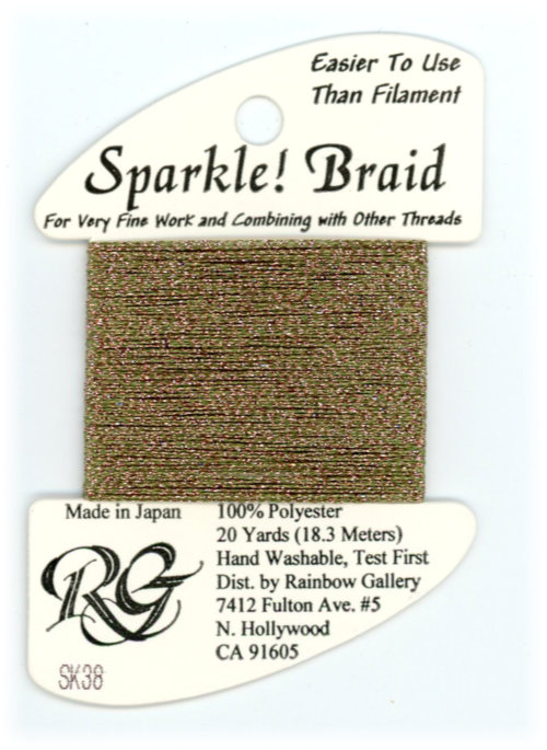 Rainbow Gallery Sparkle Braid / Moss Green SK38