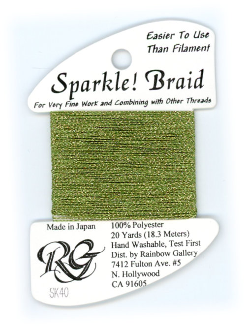 Rainbow Gallery Sparkle Braid / Lite Golden Green SK40