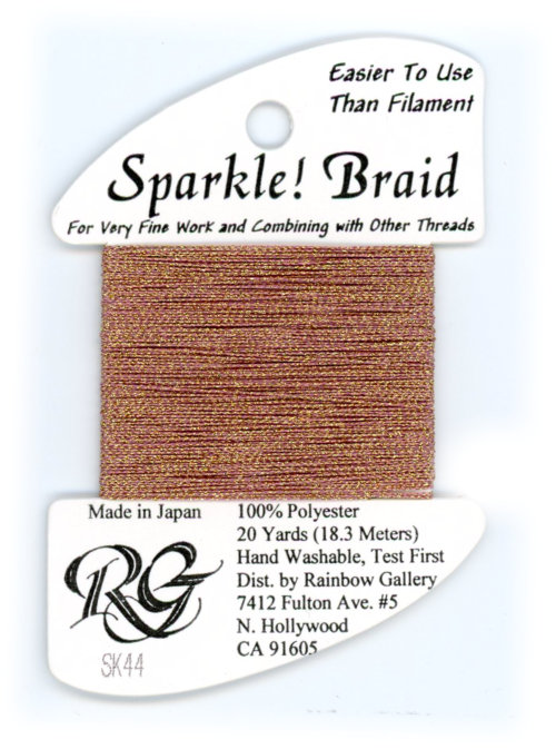Rainbow Gallery Sparkle Braid / Golden Mauve SK44
