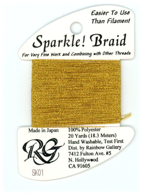 Rainbow Gallery Sparkle Braid / Yellow Gold SK01