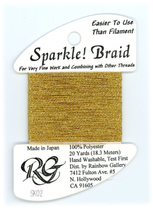 Rainbow Gallery Sparkle Braid / Gold SK02