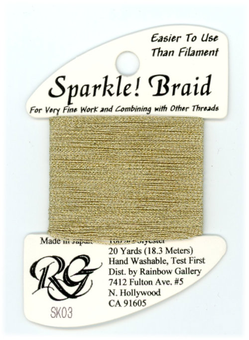 Rainbow Gallery Sparkle Braid / Lite Gold SK03