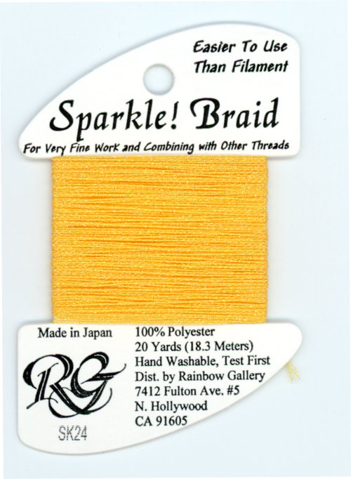 Rainbow Gallery Sparkle Braid / Shimmer Yellow SK24