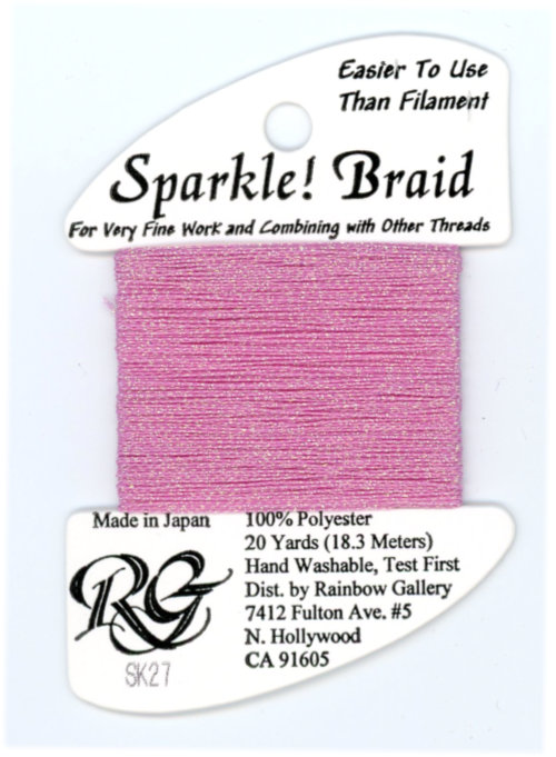Rainbow Gallery Sparkle Braid / Shimmer Pink SK27