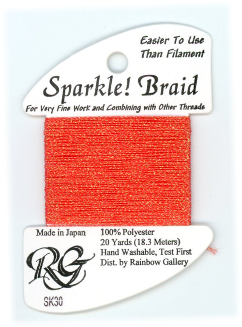 Rainbow Gallery Sparkle Braid / Shimmer Poppy SK30