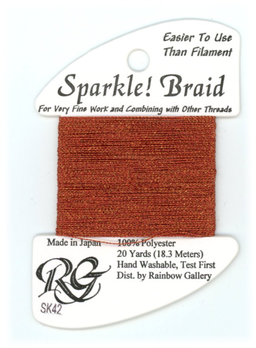 Rainbow Gallery Sparkle Braid / Golden Red SK42