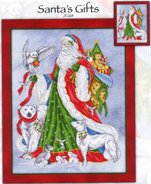 Joan Elliott Nativité Fairy Santa Snow Bear christmas cross stitch chart Book