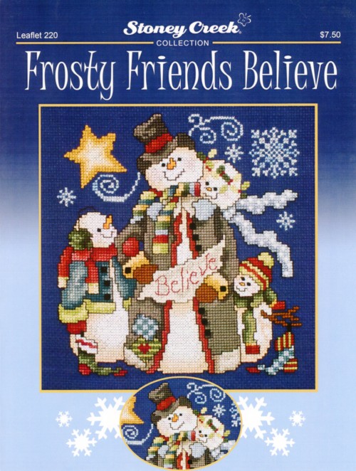 Frosty Friends Believe Cross Stitch Pattern