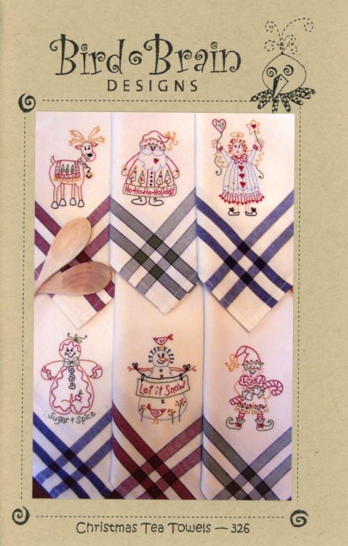 Christmas Tea Towels Embroidery Patterns