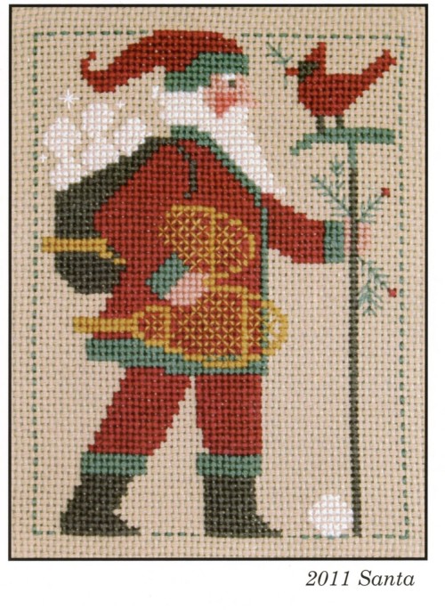 Prairie Schooler Santa, Annual Release Cross Stitch Pattern / 2011