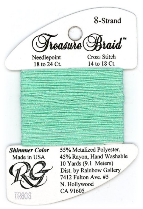 Rainbow Gallery Treasure Braid Size #8 / TR803 Seafoam Shimmer