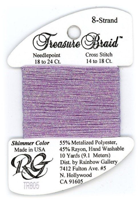 Rainbow Gallery Treasure Braid Size #8 / TR805 Amethyst Shimmer