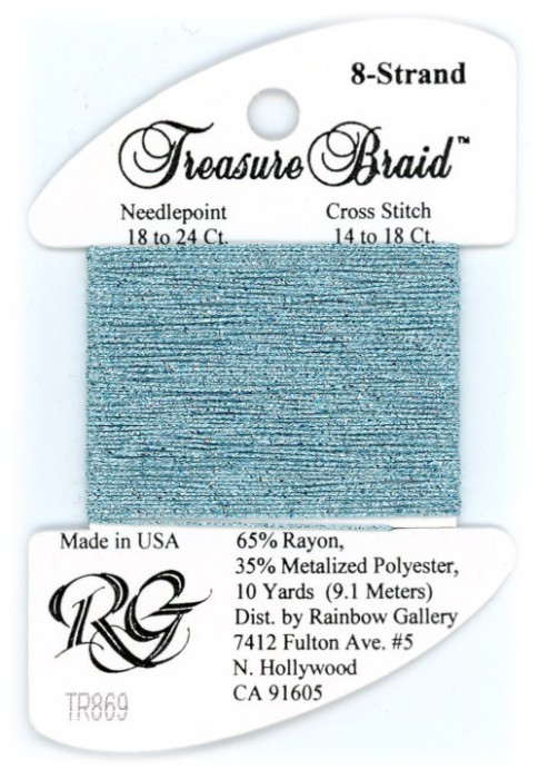 Rainbow Gallery Treasure Braid Size #8 / TR869 Sky Blue