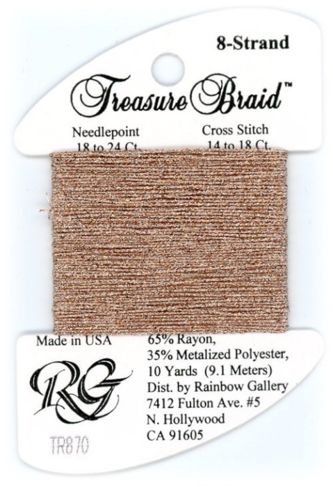 Rainbow Gallery Treasure Braid Size #8 / TR870 Peach