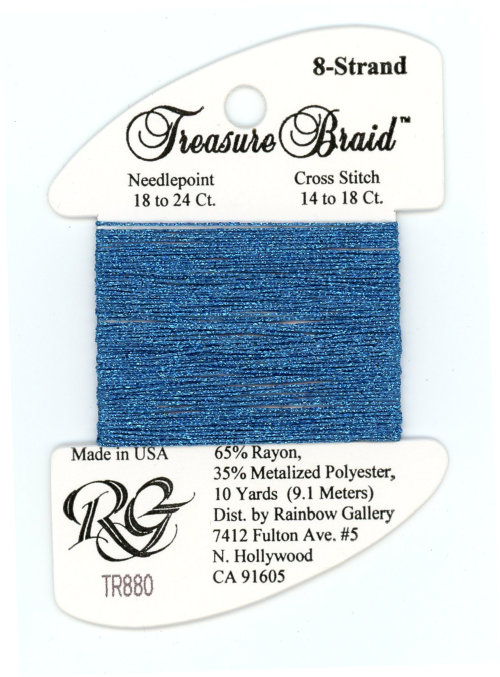 Rainbow Gallery Treasure Braid Size #8 / TR880 Blue