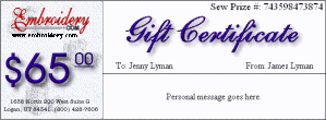 $65 Gift Certificate