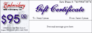 $95 Gift Certificate