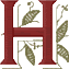 Victorian Monogram 5 Letter H, Larger