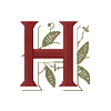 Victorian Monogram 5 Letter H, Larger