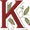 Victorian Monogram 5 Letter K, Larger