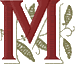 Victorian Monogram 5 Letter M, Larger