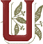Victorian Monogram 5 Letter U, Larger