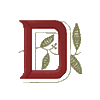Victorian Monogram 5 Letter D, Smaller