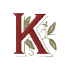 Victorian Monogram 5 Letter K, Smaller