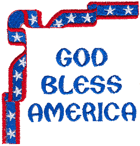 Stars & Stripes Corner Banner (God Bless America)