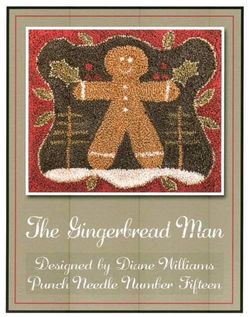 Gingerbread Man Punchneedle Pattern / Gingerbread Man Punchneedle Pattern