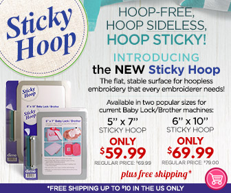 Sticky Hoop for Home Embroidery Machines by Designs in Machine Embroidery  DIME
