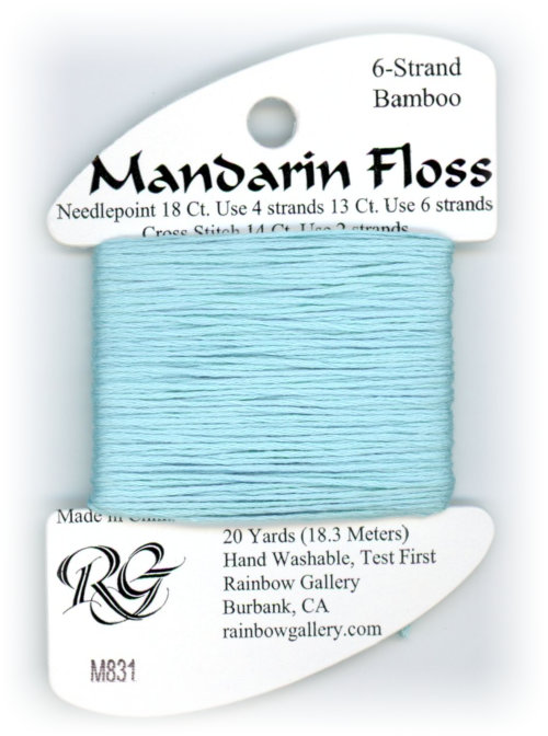 Rainbow Gallery Mandarin Bamboo Floss / M831 Lite Aqua
