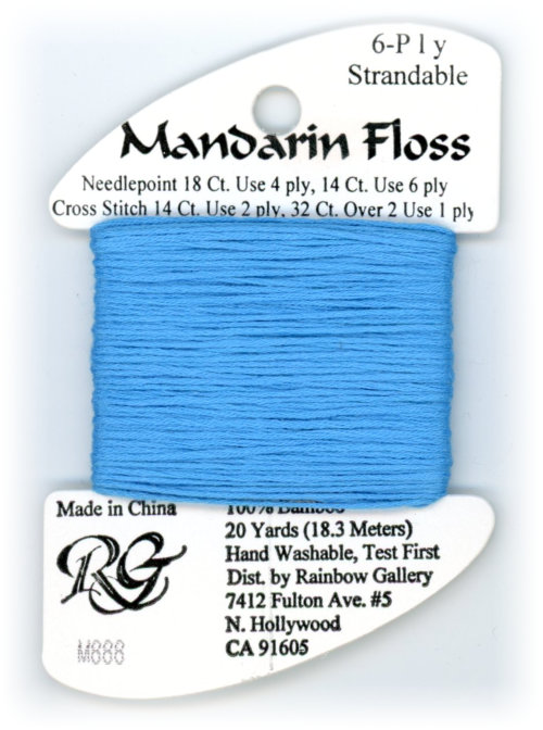 Rainbow Gallery Mandarin Bamboo Floss / M888 Lite Electric Blue