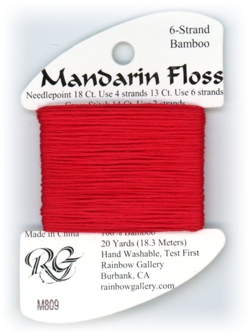 Rainbow Gallery Mandarin Bamboo Floss / M809 Ruby Red