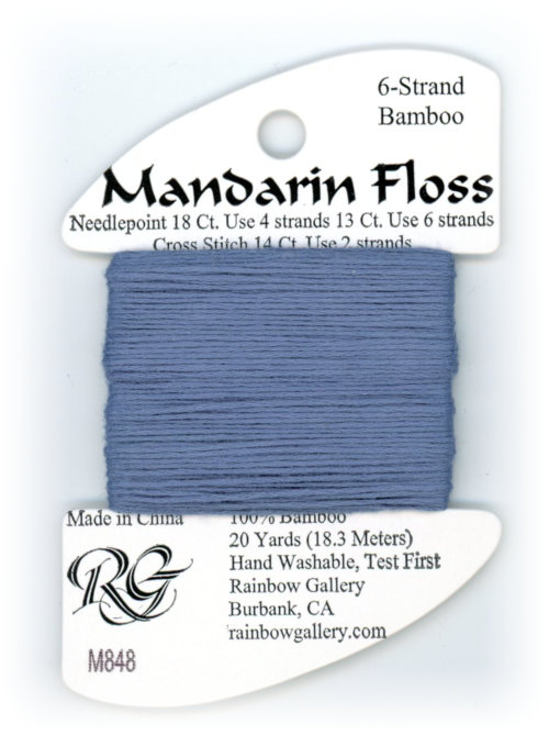 Rainbow Gallery Mandarin Bamboo Floss / M848 Dk Antique Blue
