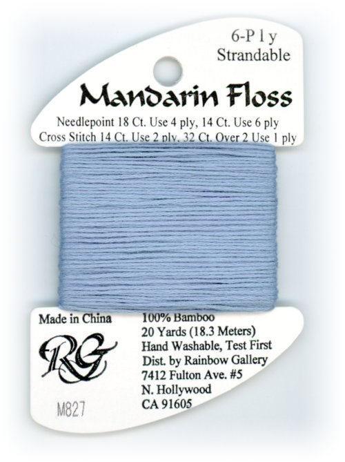 Rainbow Gallery Mandarin Bamboo Floss / M827 Lite Antique Blue