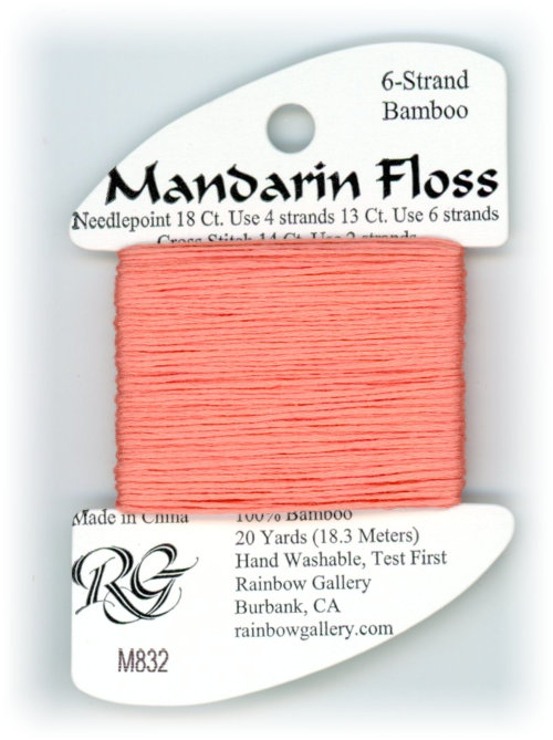 Rainbow Gallery Mandarin Bamboo Floss / M832 Salmon
