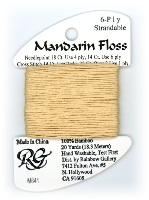 Rainbow Gallery Mandarin Bamboo Floss / M841 Lite Straw