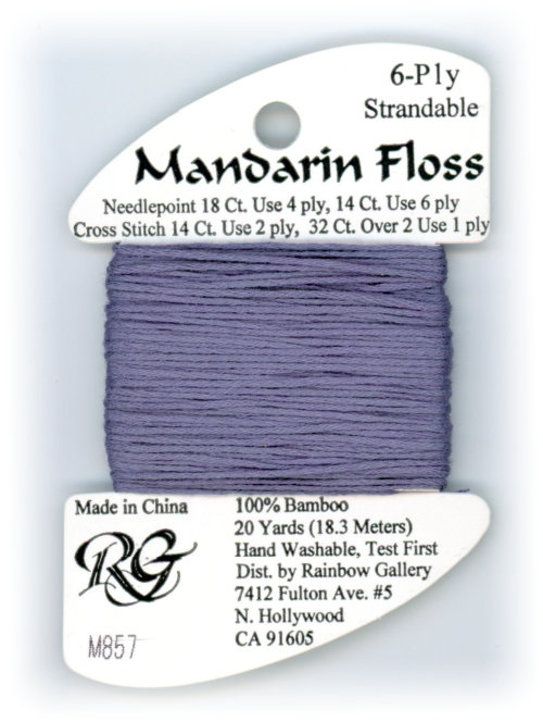 Rainbow Gallery Mandarin Bamboo Floss / M857 Confederate Gray