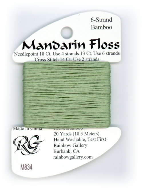 Rainbow Gallery Mandarin Bamboo Floss / M834 Lite Pistachio