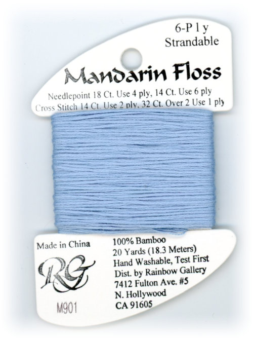 Rainbow Gallery Mandarin Bamboo Floss / M901 Lite Sky Blue